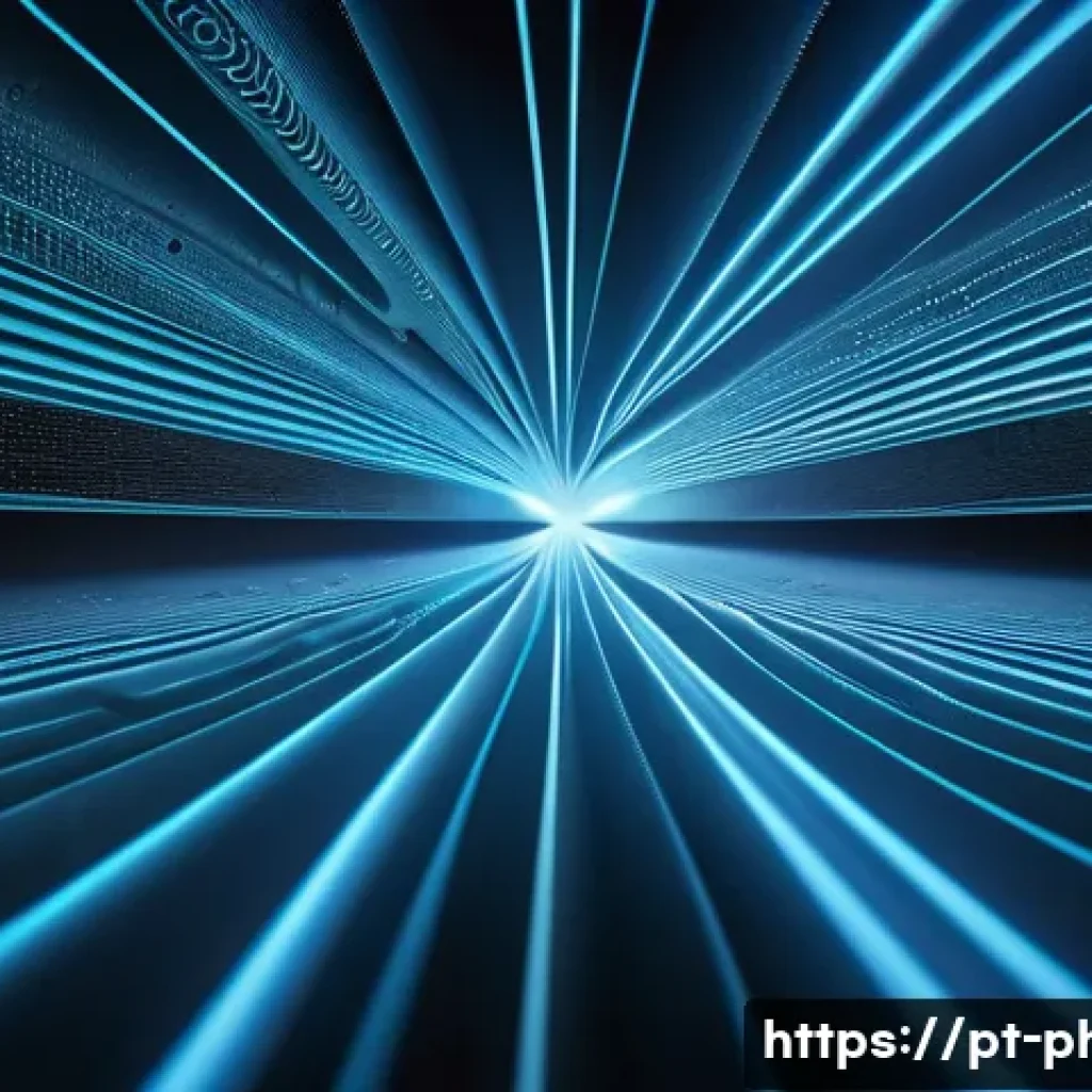 파동 입자 이중성 - A highly detailed scientific illustration of the double-slit experiment at the quantum scale, showin...