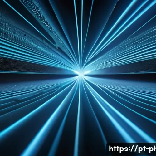 Home 27 파동 입자 이중성 - A highly detailed scientific illustration of the double-slit experiment at the quantum scale, showin...